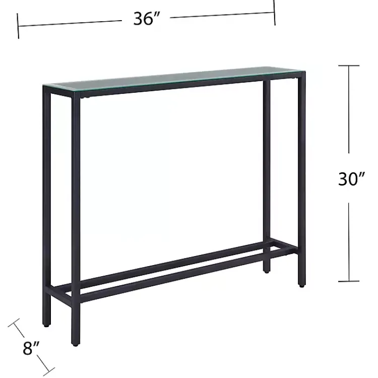Kirklands Home Metal Mirrored Top Slim Console Table Gray Outlet