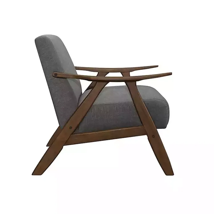 Kirklands Home Mid-Century Hazel Wood Frame Accent Chair Gray Discount