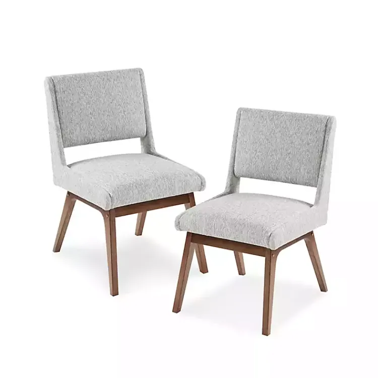 Kirklands Home Mid-Century Modern Dining Chairs, Set of 2 Gray