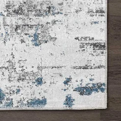 Kirklands Home Gray Modern Abstract Washable Runner Clearance