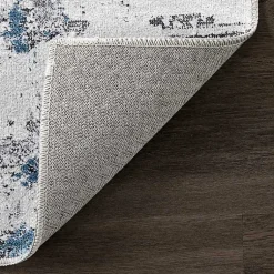 Kirklands Home Gray Modern Abstract Washable Runner Clearance