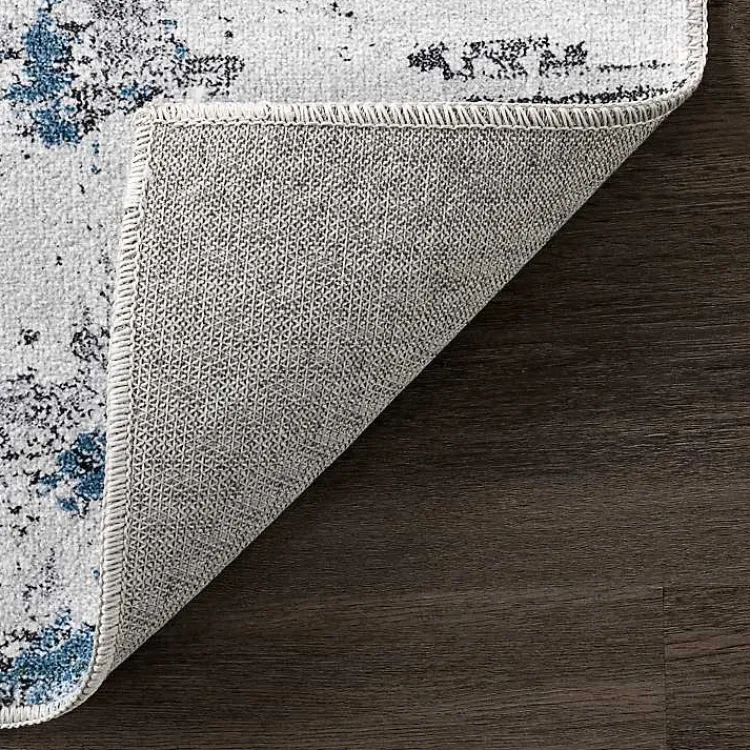 Kirklands Home Gray Modern Abstract Washable Area Rug, 3x5 Outlet