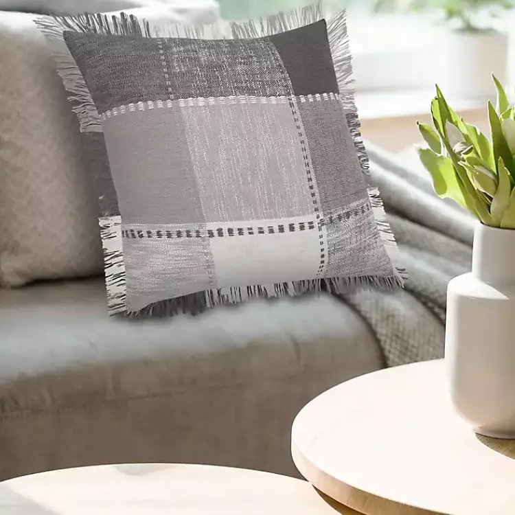 Pillows>Kirklands Home Gray Monochrome Accent Pillow