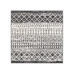 Kirklands Home Gray Moroccan Pattern Square Area Rug, 4 ft. Clearance