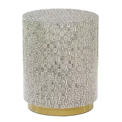 Kirklands Home Mother Of Pearl Sells Wood Base Accent Table Gray Hot