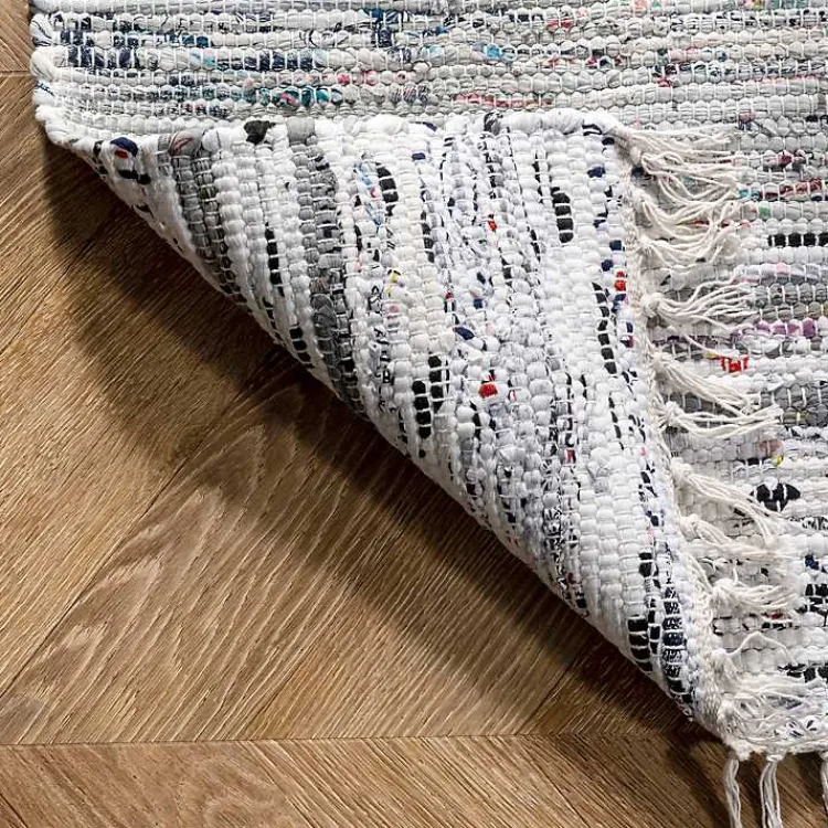 Kirklands Home Gray Mottled Stripe Tassel Area Rug, 8x10 Best