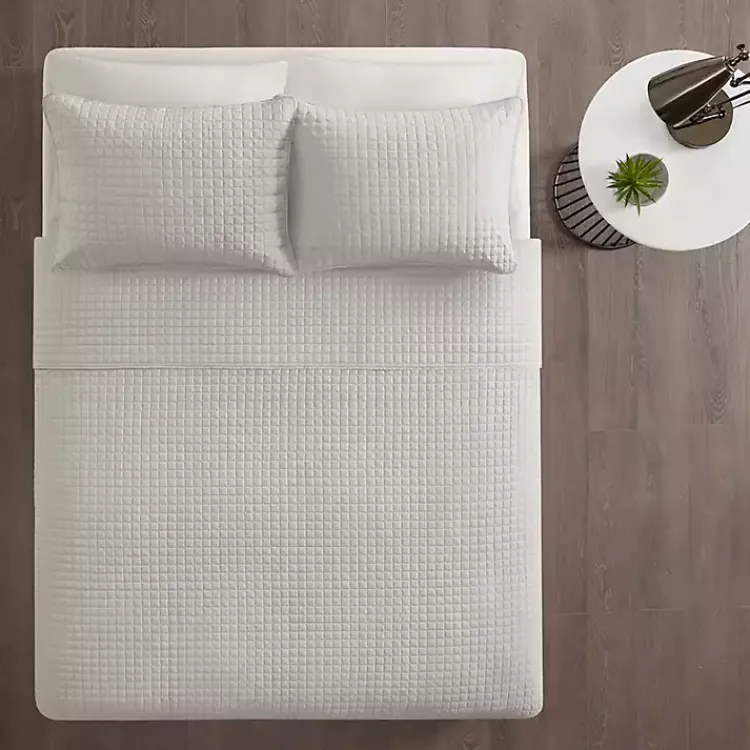 Kirklands Home Nash 3-pc. Reversible King Coverlet Set Gray New