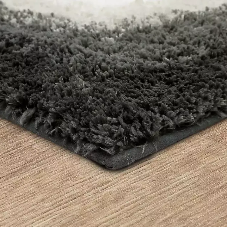Kirklands Home Ombre Border Bath Mat, 2x3 Gray New
