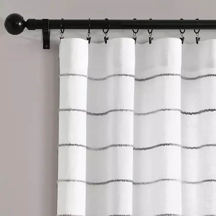 Kirklands Home Gray Ombre Stripe Curtain Panel Set, 95 in. Outlet