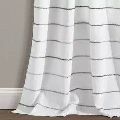 Kirklands Home Gray Ombre Stripe Curtain Panel Set, 95 in. Outlet