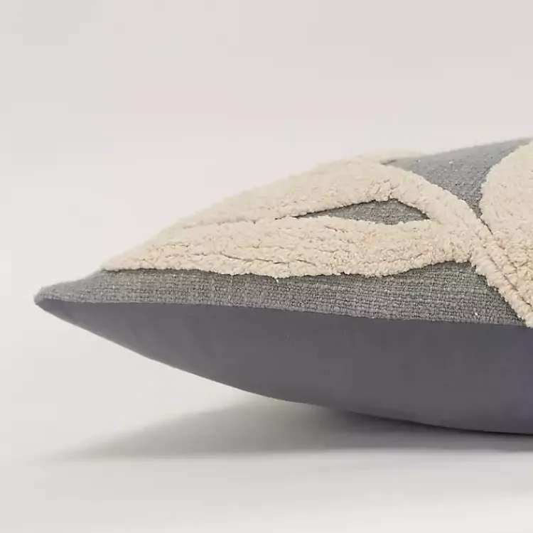 Pillows>Kirklands Home Gray Palm Lumbar Pillow