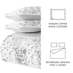 Kirklands Home Gray Patchwork Reversible 2-pc. Twin Quilt Set Sale