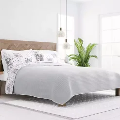 Kirklands Home Gray Patchwork Reversible 3-pc. King Quilt Set Outlet