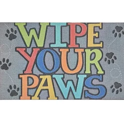 Kirklands Home Gray Paw Stitched Doormat Multi Discount