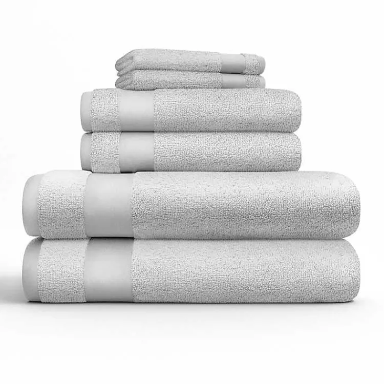 Kirklands Home 6-pc. Essential Cotton Bath Towels Gray Outlet