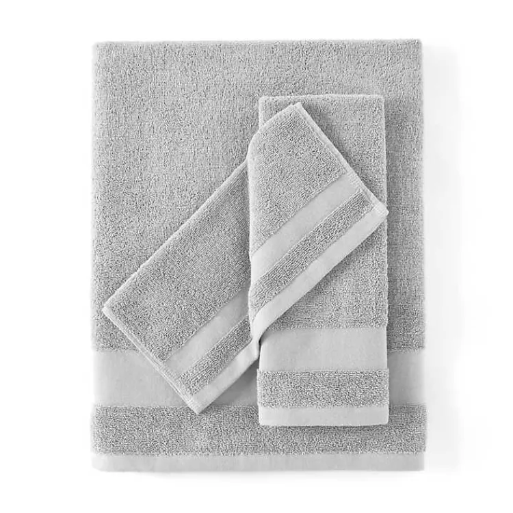 Kirklands Home 6-pc. Essential Cotton Bath Towels Gray Outlet