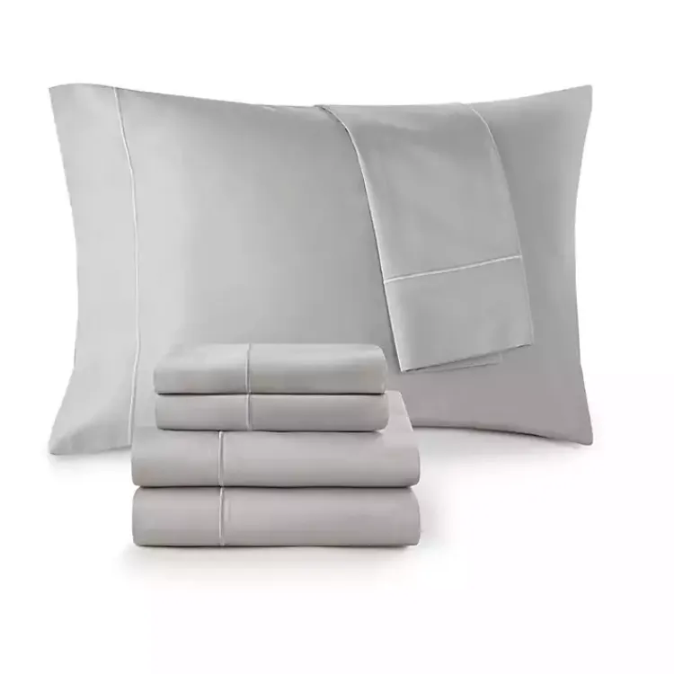 Kirklands Home Pima Cotton Sateen 4-pc. King Sheet Set Gray Clearance