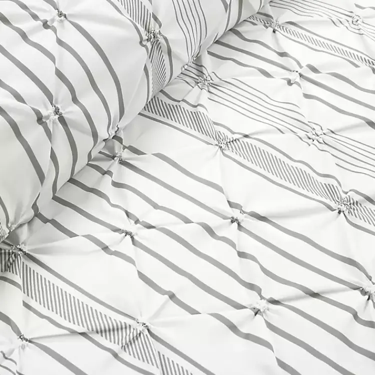 Kirklands Home Gray Pintuck Stripe Full/Queen 5-pc. Comforter Set Online