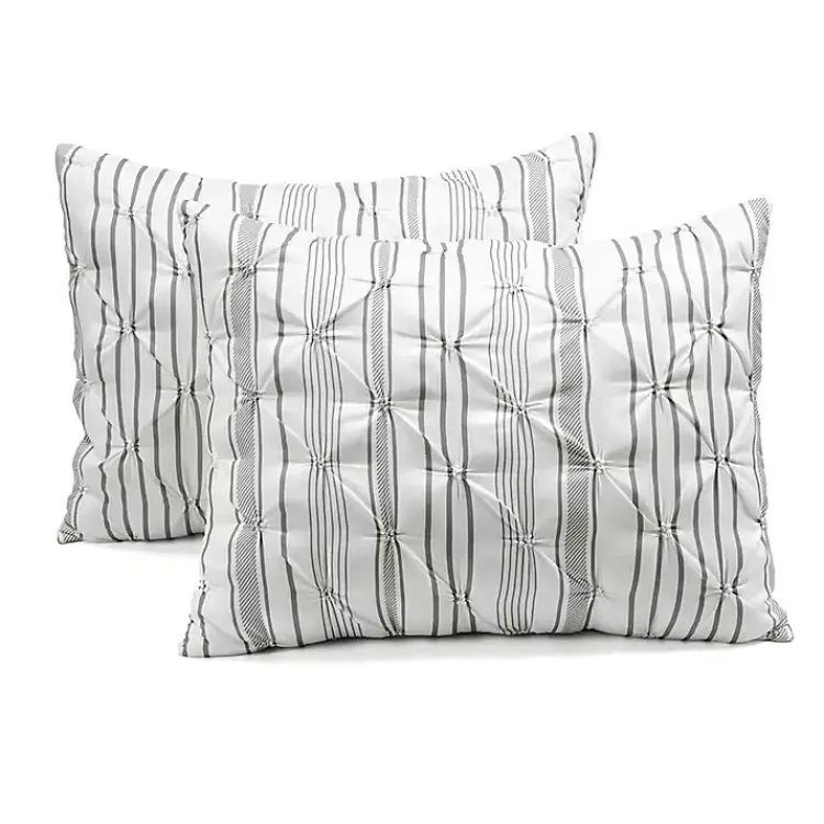 Kirklands Home Gray Pintuck Stripe Full/Queen 5-pc. Comforter Set Online