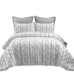 Kirklands Home Gray Pintuck Stripe Full/Queen 5-pc. Comforter Set Online