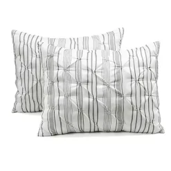 Kirklands Home Gray Pintuck Stripe King 5-pc. Comforter Set Discount