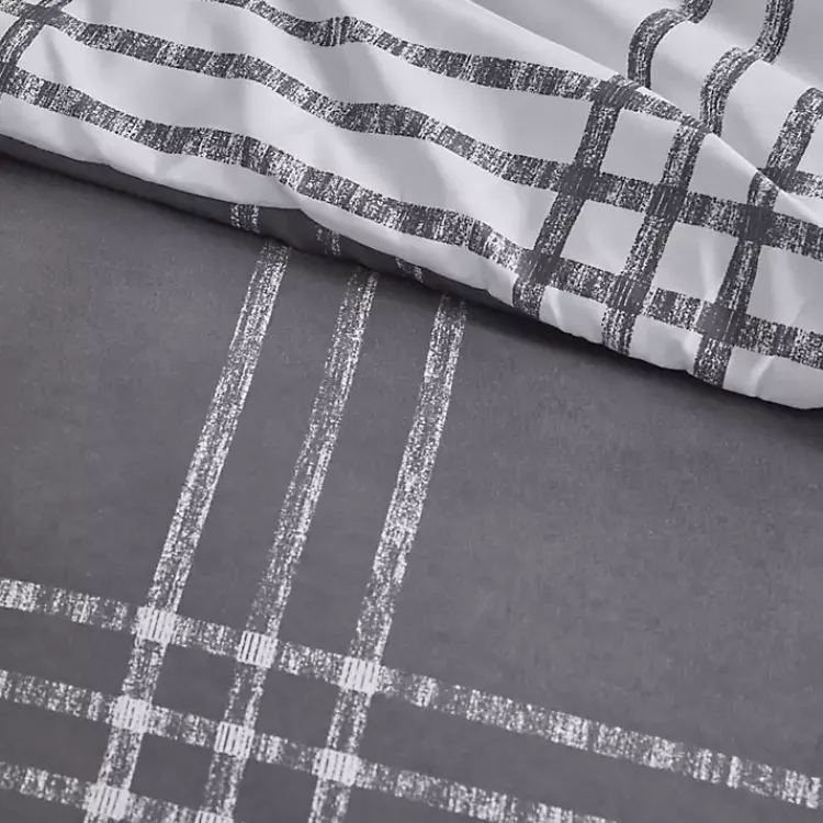 Kirklands Home Gray Plaid Dayton 3-pc. Full/Queen Comforter Set Sale