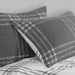 Kirklands Home Gray Plaid Dayton 3-pc. King Comforter Set Discount