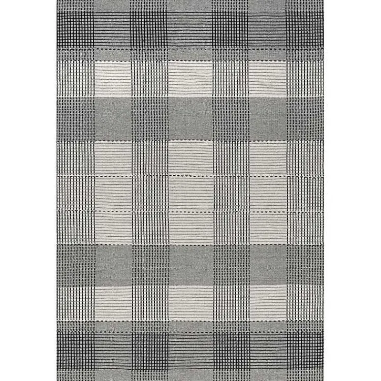 Kirklands Home Plaid Emily Henderson x RugsUSA Area Rug, 6x9 Gray Best