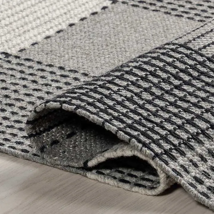 Kirklands Home Plaid Emily Henderson x RugsUSA Area Rug, 6x9 Gray Best