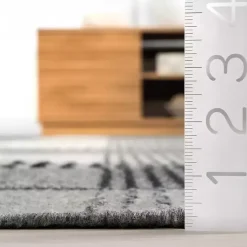 Kirklands Home Plaid Emily Henderson x RugsUSA Area Rug, 5x8 Gray Discount