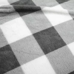 Kirklands Home Gray Plaid Faux Fur 3-pc. King Comforter Set Sale