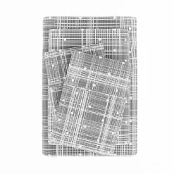 Kirklands Home Plaid Polka Dot 3-pc. Twin Sheet Set Gray