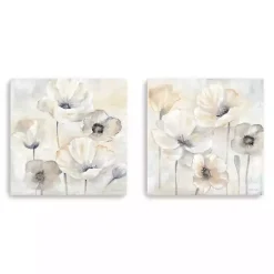 Kirklands Home Poppy Garden 2-pc. Canvas Art Set, 30x30 in. Gray