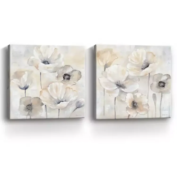 Kirklands Home Poppy Garden 2-pc. Canvas Art Set, 30x30 in. Gray
