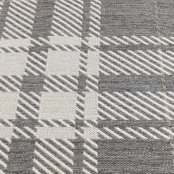 Kirklands Home Priya Plaid Indoor/Outdoor Area Rug, 5x7 Gray Discount