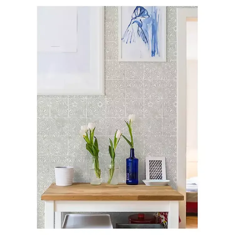 Kirklands Home Provincial Tiles Peel & Stick Wallpaper Gray Online