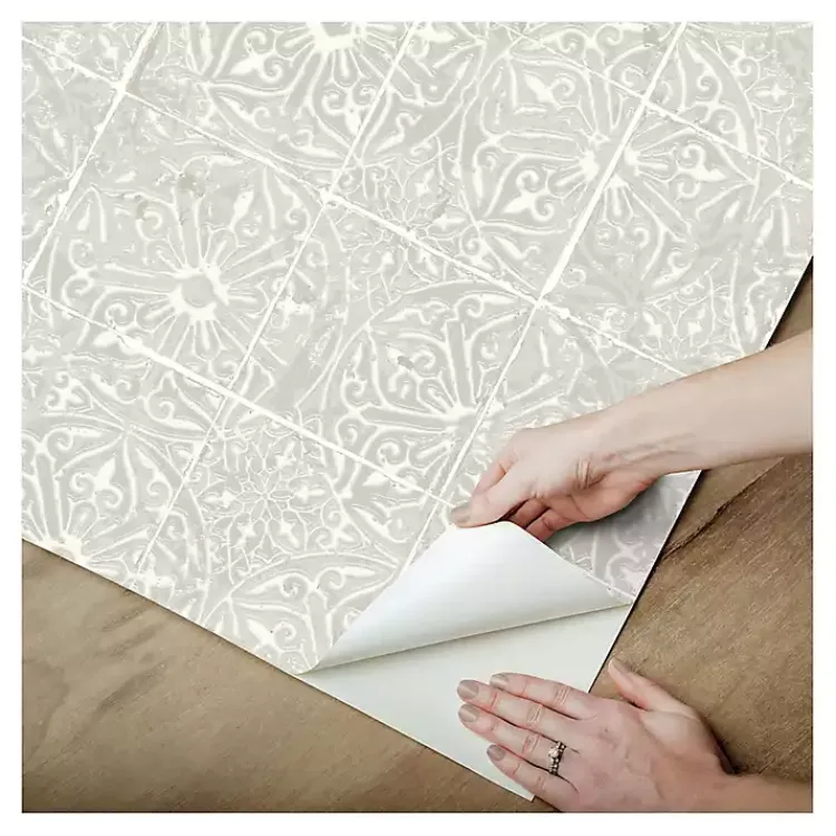 Kirklands Home Provincial Tiles Peel & Stick Wallpaper Gray Online