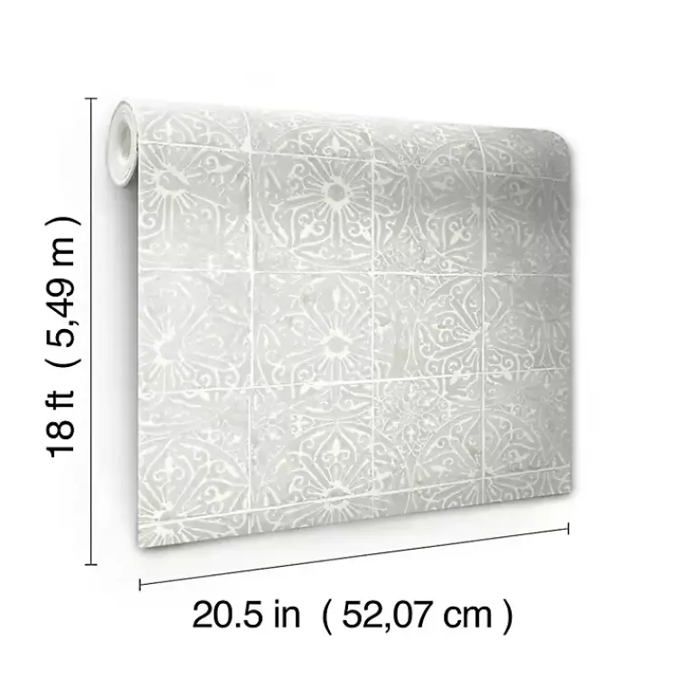 Kirklands Home Provincial Tiles Peel & Stick Wallpaper Gray Online
