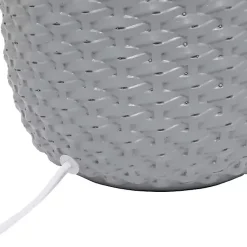 Kirklands Home Purled Ceramic Table Lamp Gray Clearance