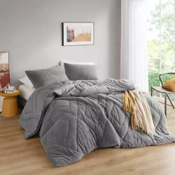 Kirklands Home Quilted Teddy 3-pc. King Comforter Set Gray Sale