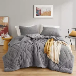 Kirklands Home Quilted Teddy 3-pc. King Comforter Set Gray Sale