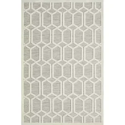 Kirklands Home Gray Raised Honeycomb Indoor/Outdoor Area Rug, 7x9 Outlet