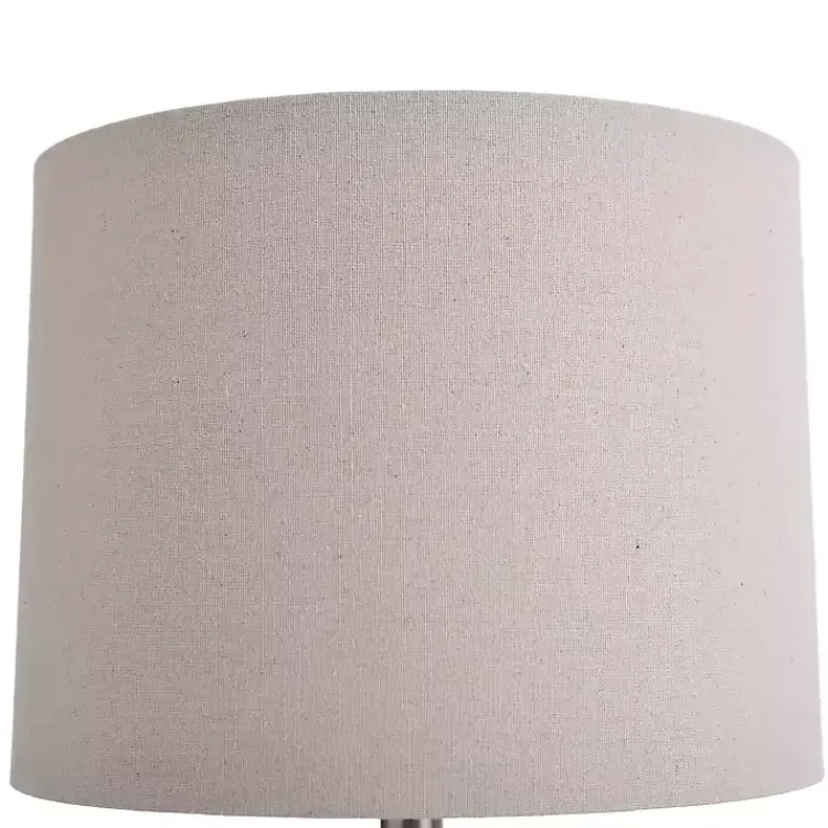 Kirklands Home Gray Ribbed Ceramic Table Lamp Ivory Sale