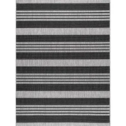 Kirklands Home Gray Robin Stripe Outdoor Rug, 5x8 Best