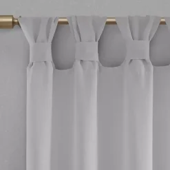 Kirklands Home Rosette Tab Top Curtain Panel, 63 in. Gray Hot
