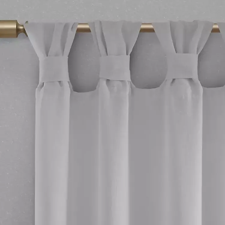 Kirklands Home Rosette Tab Top Curtain Panel, 63 in. Gray Hot