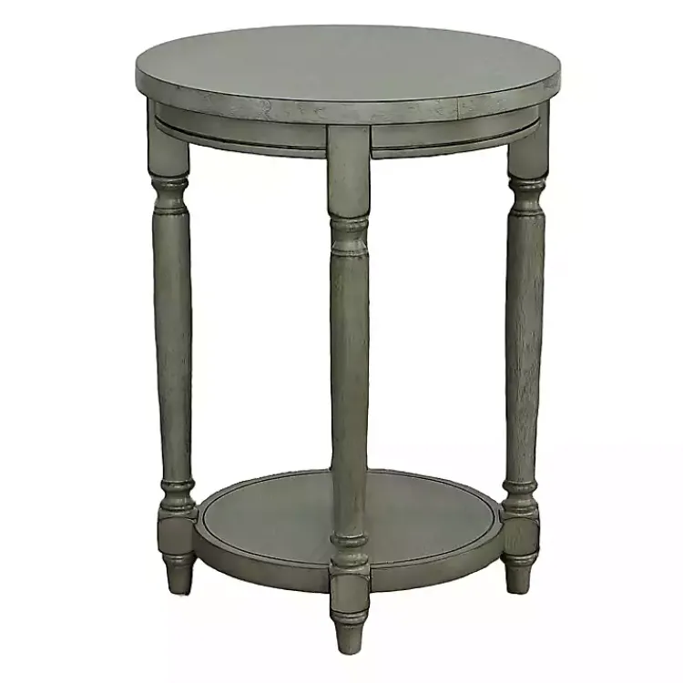 Kirklands Home Round Charging Accent Table Gray Hot