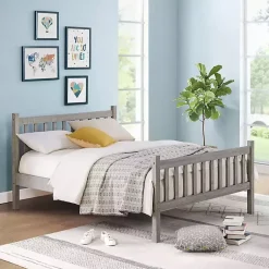 Kirklands Home Rustic Spindleback Full Bed Frame Gray Clearance