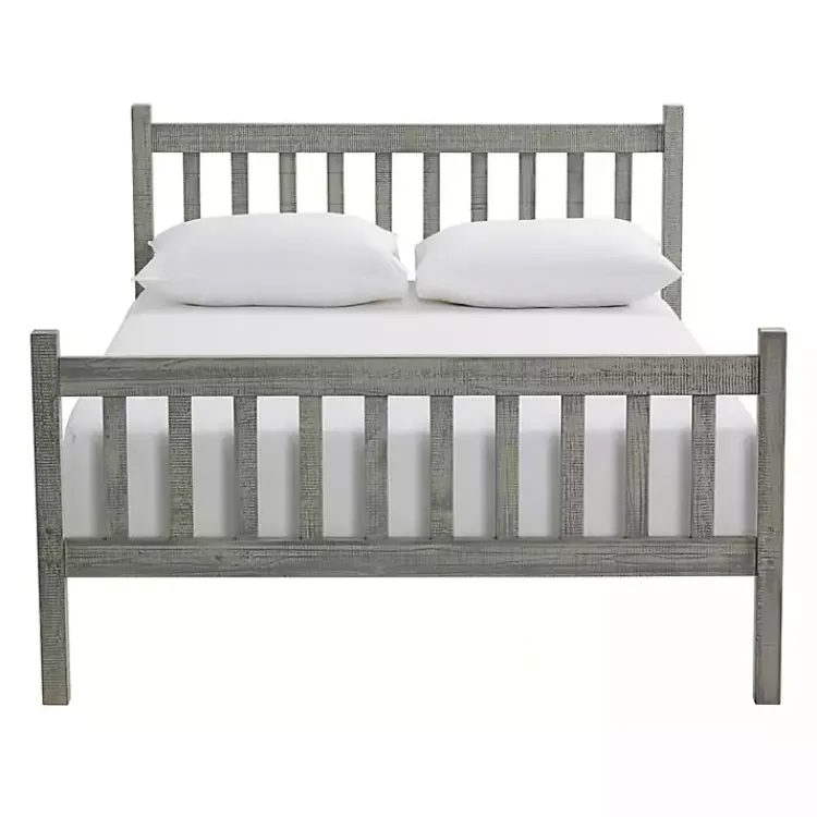 Kirklands Home Rustic Spindleback Full Bed Frame Gray Clearance