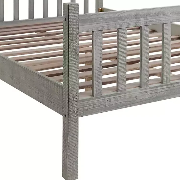 Kirklands Home Rustic Spindleback Full Bed Frame Gray Clearance